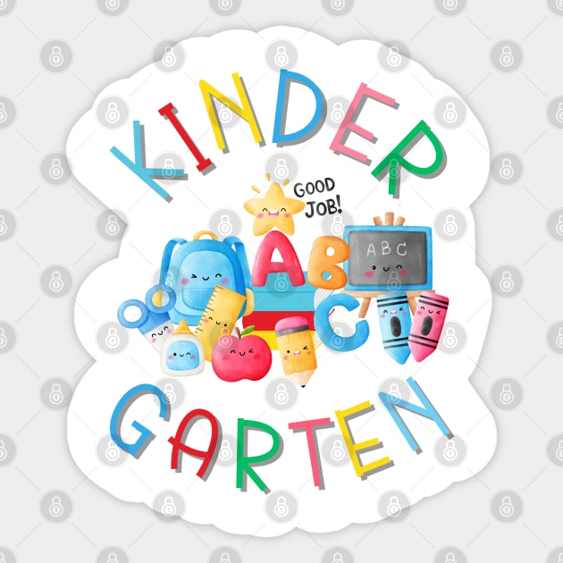 Kindergarten Sticker by TeeShop Designs